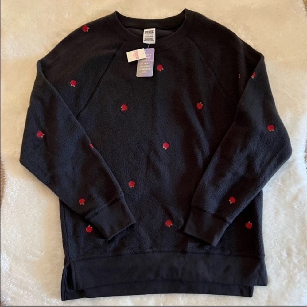 Pink VS Floral Print Sweater